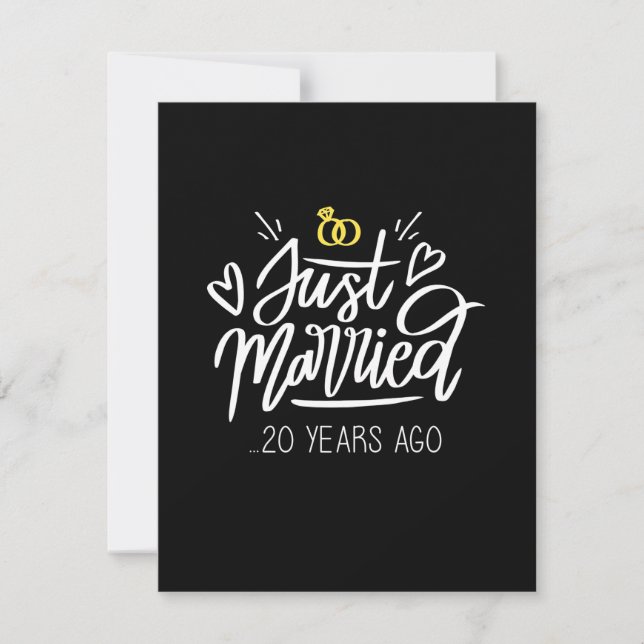 Tarjeta De Agradecimiento 20º Aniversario de Boda (Anverso)