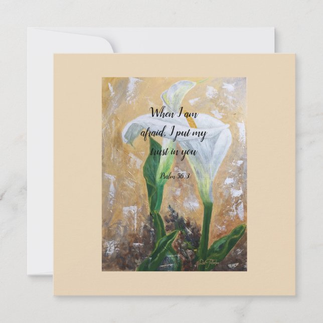 Tarjeta De Agradecimiento 2024 JW year text Psalm 56:3  (Anverso)