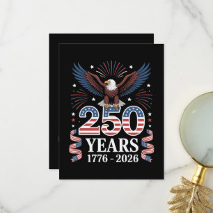 Tarjeta De Agradecimiento 250 Aniversario EE. UU. 1776 2026 Águila Patriótic