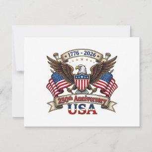 Tarjeta De Agradecimiento 250 años americano 250 aniversario 4 de julio 1