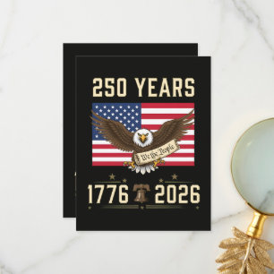 Tarjeta De Agradecimiento 250 años de patrimonio americano 1776 2026