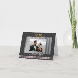 Tarjeta De Agradecimiento 25 Aniversario del Oro y las Perlas Gracias