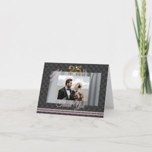 Tarjeta De Agradecimiento 25 Aniversario del Oro y las Perlas Gracias