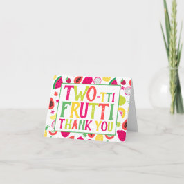 Tarjeta De Agradecimiento 2.º cumpleaños Fruto de dos tetas Gracias