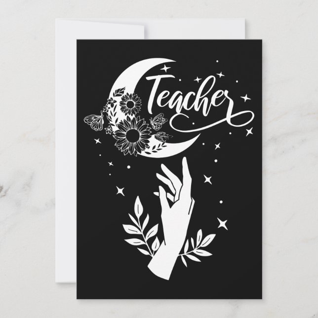 Tarjeta De Agradecimiento 2- Camiseta de Maestro Inspirador, Maestro Minimal (Anverso)