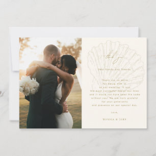 Tarjeta De Agradecimiento 2 Código QR de Galería de Fotos Boda de Concha Mar