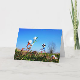 Tarjeta De Agradecimiento 2 Fubby's die een bol krokus planten.