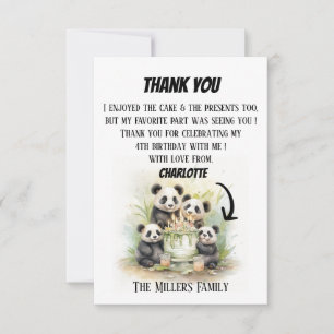 Tarjeta De Agradecimiento 2 Padres 2 Niños - Cumpleaños de la Familia Waterc