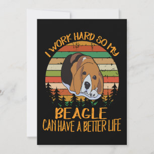 Tarjeta De Agradecimiento 2 Trabajo Duro Para Que Mi Beagle Pueda Tener Una 