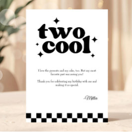 Tarjeta De Agradecimiento 2nd Birthday Two Cool Birthday Thank You Card