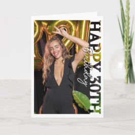 Tarjeta De Agradecimiento 30th Birthday Photo college Card