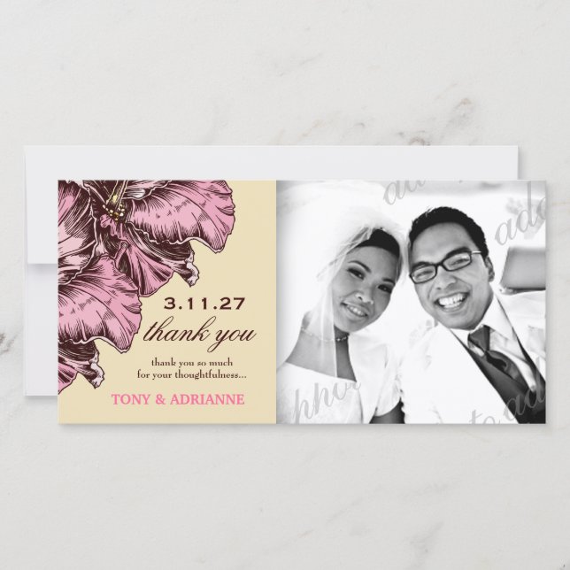 Tarjeta De Agradecimiento 311-Aloha Hibiscus Gracias (Anverso)