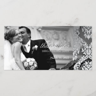 Tarjeta De Agradecimiento 311 Alonnah Damask Silver