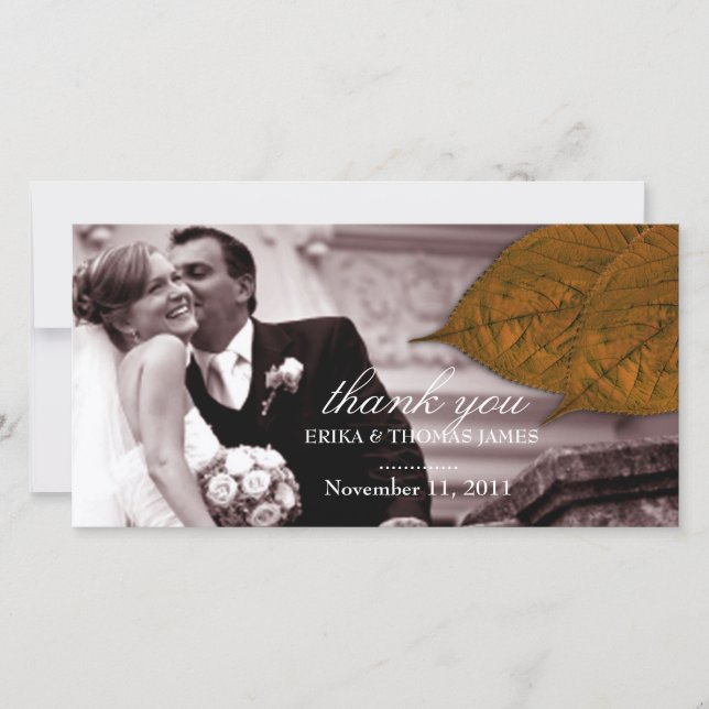 Tarjeta De Agradecimiento 311 Dream Leaf Copper (Anverso)