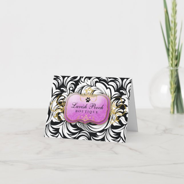 Tarjeta De Agradecimiento 311-Lavish púrpura del chucho el | (Anverso)