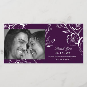 Tarjeta De Agradecimiento 311-Lush Eggplant Purple Gracias