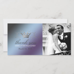 Tarjeta De Agradecimiento 311-SilverDivine Crown   Hydrangea Gracias Foto