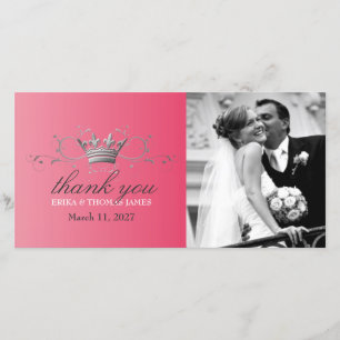 Tarjeta De Agradecimiento 311-SilverDivine el rosa de la pasión de la corona