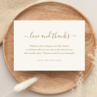 3,5" x 5" Gracias Baby Shower Gift Personalizado