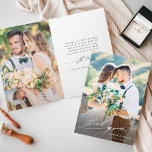 Tarjeta De Agradecimiento 3 Boda de caligrafía de Moda moderna doblado<br><div class="desc">Simple y moderno boda de caligrafía gracias tarjeta de foto doblada. Perfecto para bodas,  cumpleaños,  graduaciones y otros eventos. Para una personalización más avanzada de este diseño,  haga clic en el BOTÓN HERRAMIENTA DE DISEÑO AZUL.</div>