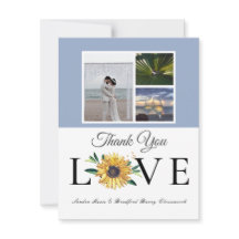 3 Collage de fotos Boda azul girasol