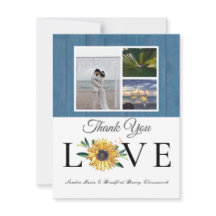 3 Collage de fotos Boda de la Madera Azul girasol