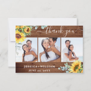 Tarjeta De Agradecimiento 3 FOTOGRAFÍA Siluyentes Eucalyptus Boda Rústico