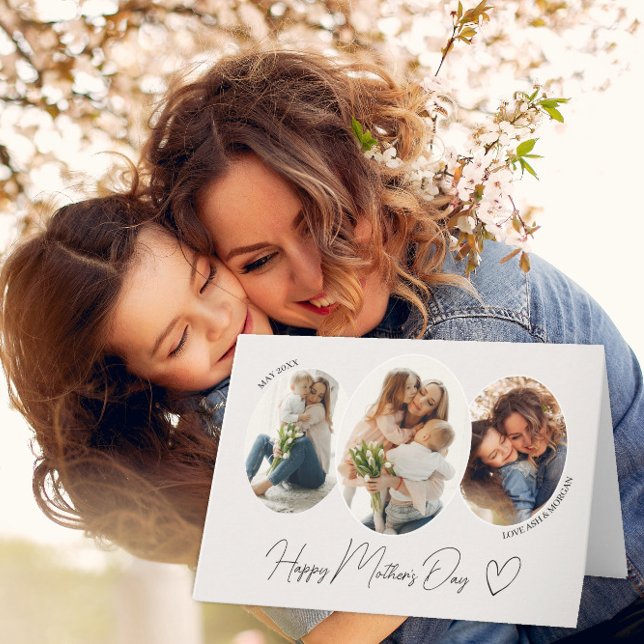 Tarjeta De Agradecimiento 3 Photo Collage Happy Mother’s Day (Subido por el creador)