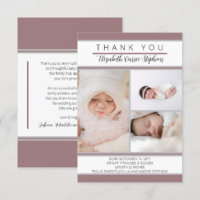 3 Photo Dk Rosa Baby Shower |Anuncio de nacimiento