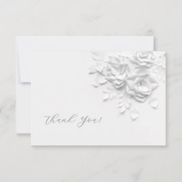 Tarjeta De Agradecimiento 3D Flowers Paper Cut Roses Thank You Card