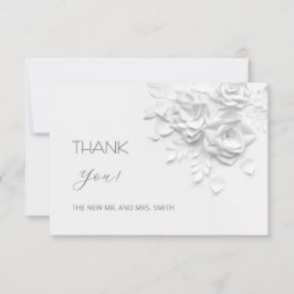 Tarjeta De Agradecimiento 3D Flowers Paper Cut Roses Thank You Card