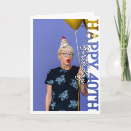 Tarjeta De Agradecimiento 40th Birthday Photo college Card