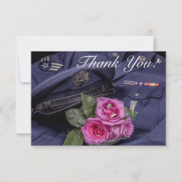 Tarjeta De Agradecimiento 4171-Boda militar