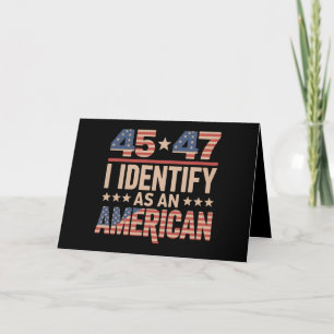 Tarjeta De Agradecimiento 45 47 Me Identifico Como Un Trump Presidente Ameri