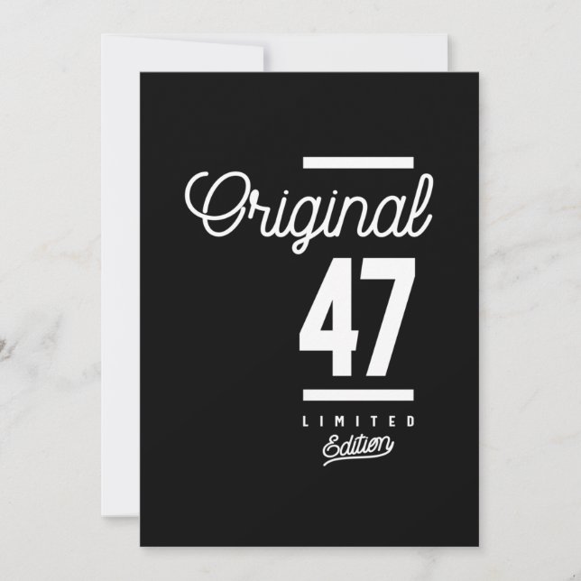 Tarjeta De Agradecimiento 47 años - regalo gracioso de cumpleaños 47 (Anverso)