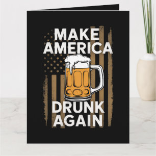 Tarjeta De Agradecimiento 4 de julio Día de la Independencia Beber Cerveza