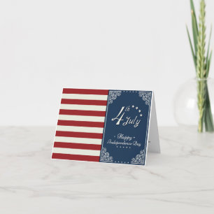 Tarjeta De Agradecimiento 4 de julio Día de la Independencia de América