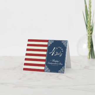 Tarjeta De Agradecimiento 4 de julio Día de la Independencia de América