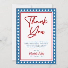 Tarjeta De Agradecimiento 4 de julio Foto Baby Shower