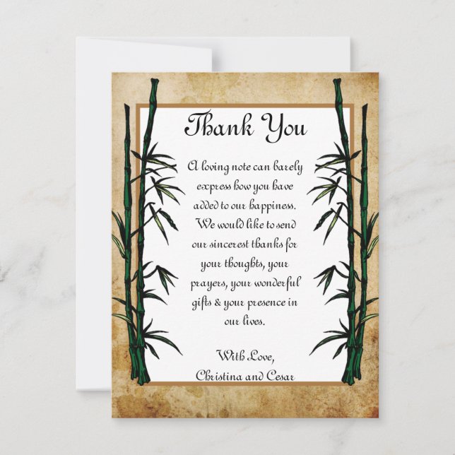 Tarjeta De Agradecimiento 4 x 5 PLANOS le agradecen cardar al geisha (Anverso)