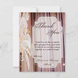 Tarjeta De Agradecimiento 4x5 FLAT Gracias Cartucho Piece Centro Glam