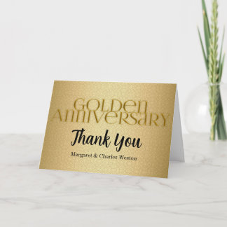 Tarjeta De Agradecimiento 50º Aniversario de Bodas de Oro