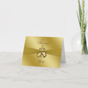 Tarjeta De Agradecimiento 50° aniversario Boda religioso gracias