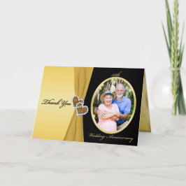 Tarjeta De Agradecimiento 50.o Los corazones unidos aniversario le agradecen