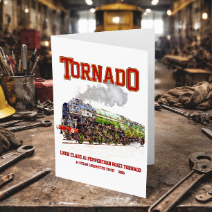 Tarjeta De Agradecimiento 60163 Tornado Vintage Steam Train Locomotive