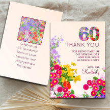 60 años floral moderna fiesta de 60 años
