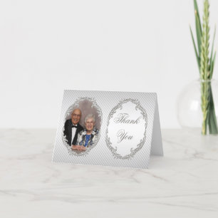 Tarjeta De Agradecimiento 60.o La foto del aniversario de boda le agradece