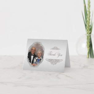 Tarjeta De Agradecimiento 60.o La foto del aniversario de boda le agradece