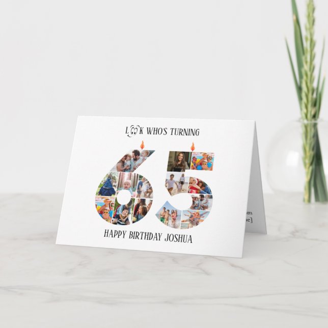 Tarjeta De Agradecimiento 65th Birthday Photo Card (Anverso)
