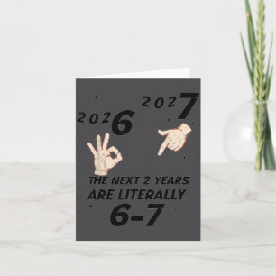 Tarjeta De Agradecimiento 67 Nye 2026 Niños Divertidos Fiesta de Nochevieja